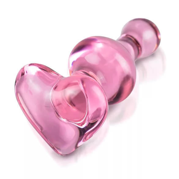 Icicles No. 75 - Herz-Glas-Analplug (pink)