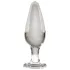 Icicles No. 26 - Kegelförmiger Glas Analplug (transparent)