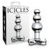 Icicles Nr. 47 - Dreifach-Perlen, Glas Analplug (transparent)