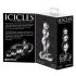 Icicles Nr. 47 - Dreifach-Perlen, Glas Analplug (transparent)