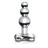 Icicles Nr. 47 - Dreifach-Perlen, Glas Analplug (transparent)