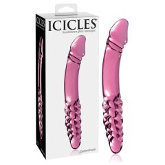   Icicles Nr. 57 - penisförmiger doppelseitiger Glasdildo (rosa)
