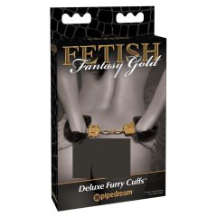   Pipedream Fetisch Fantasy Gold - Plüsch Handschellen (schwarz)