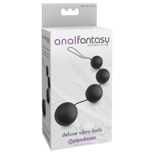 Anal Fantasy - Analperlen mit inneren Kugeln (schwarz)