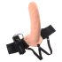 Fetisch Strap-On 8 - Ansteckbarer, hohler Vibrator (natur)