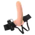 Strap-On 8 - anlegbarer, hohler Vibrator (natur)