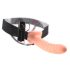 Fetisch Strap-On 8 - Ansteckbarer, hohler Vibrator (natur)