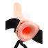 Fetisch Strap-On 8 - Ansteckbarer, hohler Vibrator (natur)
