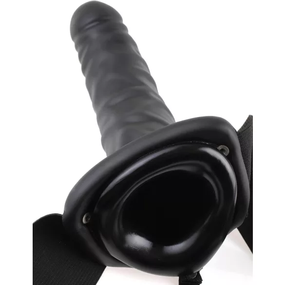 Fetisch Strap-On 8 - Hohlvibrator zum Anschnallen (schwarz)