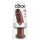 King Cock 10 - großer Saugnapf-Dildo (25 cm) - Braun