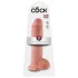 King Cock 11 - Saugnapf-Dildo mit Hoden (28cm) - Natur