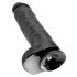King Cock 11" - großer Dildo mit Saugnapf und Hoden (28 cm) - schwarz