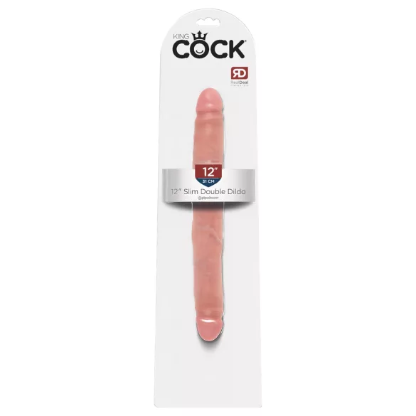 King Cock 12 Slim - naturgetreues Doppel-Dildo (31cm)