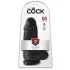King Cock 9 Chubby - Saugnapf-Dildo mit Hoden (23cm) - schwarz