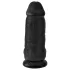 King Cock 9 Chubby - Saugnapf-Dildo mit Hoden (23cm) - schwarz