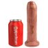 King Cock 7 - realistische Dildo (18 cm) - dunkles Naturfarben