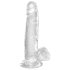 King Cock Clear 7 - Dildo mit Hoden und Saugnapf (18 cm)
