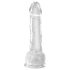 King Cock Clear 7 - Dildo mit Hoden und Saugnapf (18 cm)