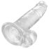 King Cock Clear 7 - Dildo mit Hoden und Saugnapf (18 cm)
