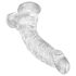 King Cock Transparenter 19cm Dildo mit Haftfuß und Hoden