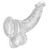 King Cock Transparenter 19cm Dildo mit Haftfuß und Hoden