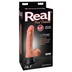   Real Feel Deluxe No.1 - natürlicher, realistischer Vibrator (hautfarben)