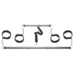 Fetish Spread’em Bar – Spreizstange mit Fesseln (Silber)