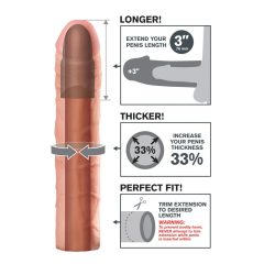   X-TENSION Perfect 3 - realistischer Penisüberzug (22,8cm) - naturfarben