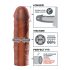 X-TENSION Mega 2 - realistische Penishülle (20,3 cm) - dunkel natur