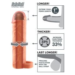   X-TENSION Perfect 1 - Hodenring Penisüberzug (17,7cm) - naturfarben