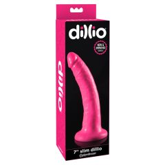 Dillio 7 - Anklemmbarer, lebensechter Dildo (18cm) - rosa