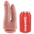 King Cock Doppel-Penetrator - naturgetreues Doppel-Dildo (hautfarben)