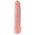 King Cock 15 - Saugnapf-Dildo mit Hoden (38 cm) - Natur