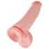 King Cock 15 - Saugfuß Beutel-Dildo (38cm) - naturfarben