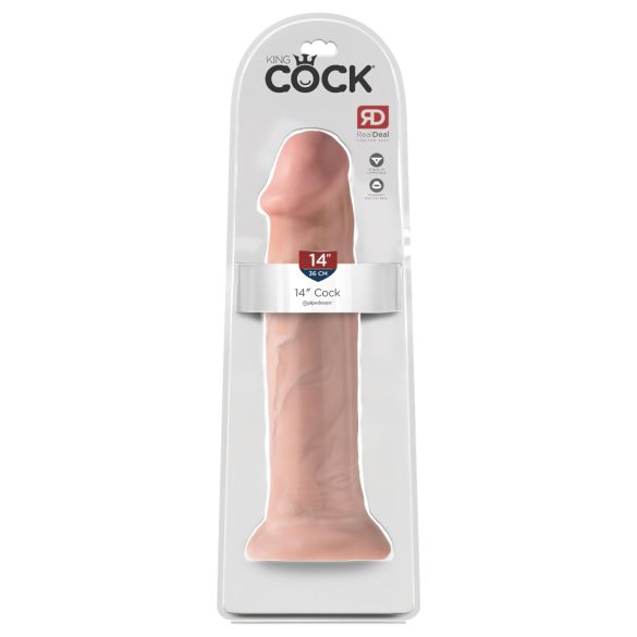 King Cock 14 - Mega-Dildo mit Saugnapf (36cm) - natürlich