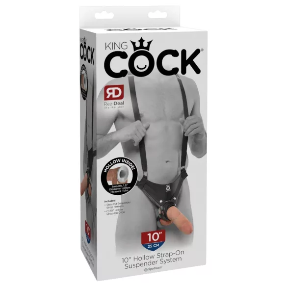 King Cock Strap-on 10 - Hohl-Dildo zum Anschnallen 25cm