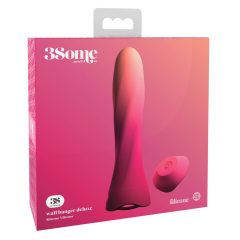   3Some Wand Banger Deluxe - Akkubetriebener, funkgesteuerter Stabvibrator (Pink)