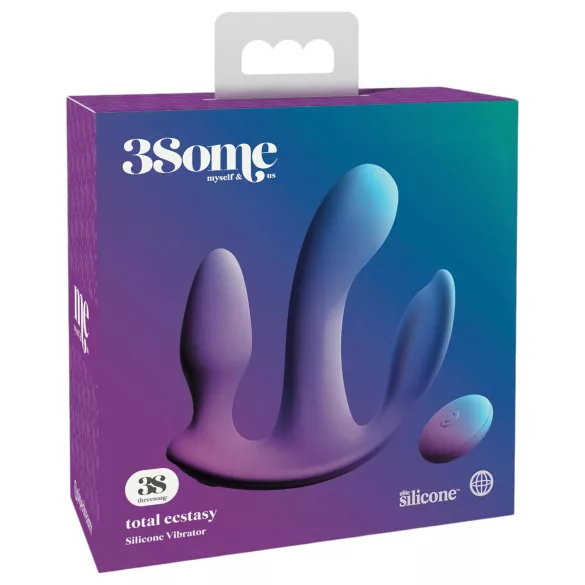 3Some Total Ecstasy - Akku, Funk-Doppelvibrator (Lila)