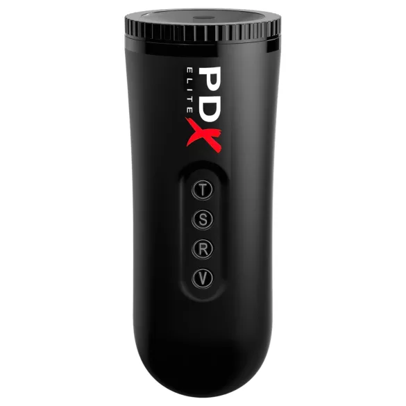 PDX Moto Blower - Saugender, vibrierender Masturbator (schwarz)