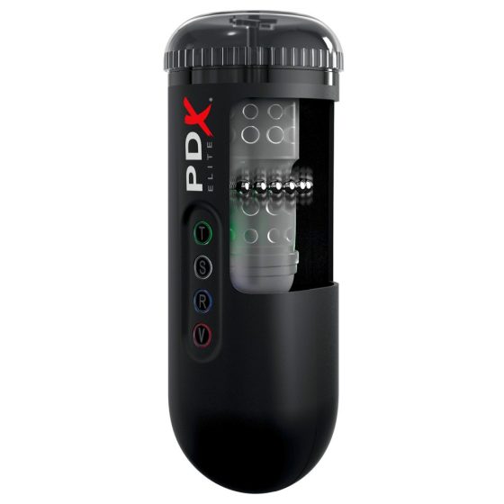 PDX Moto Blower - saugende, vibrierende Masturbator (schwarz)