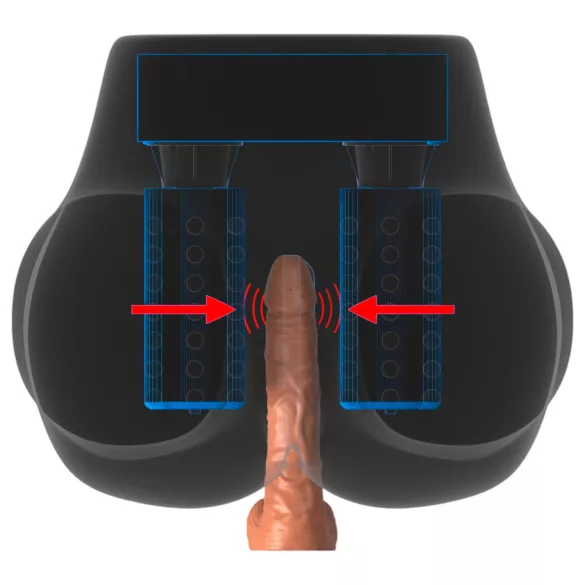 PDX Elite Milk Me Silly - Vibrations-Torso-Masturbator (natur)