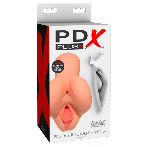 PDX Pick Your Pleasure - 2in1 lebensechter Masturbator (natur)