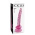 Icicles No. 86 - Gläserner Penis-Dildo (Pink)