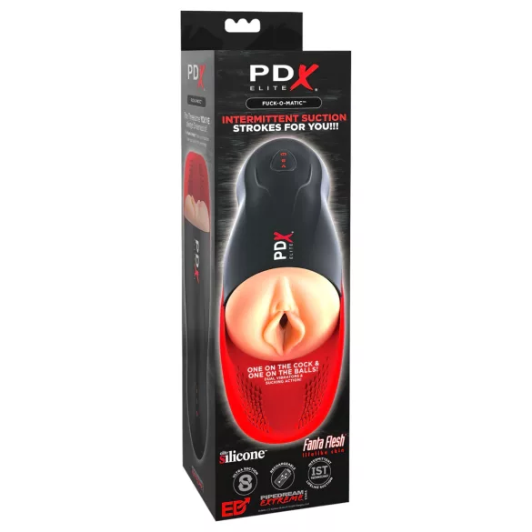 PDX Elite Fuck-O-Matic - Akku-Saug-Masturbator mit naturgetreuer Vagina