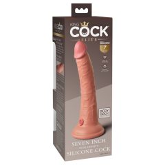   King Cock Elite 7- Saugfuß, realistischer Dildo (18cm) - natürlich