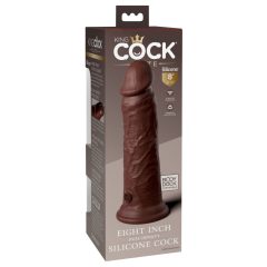   King Cock Elite 8 - Saugnapf, lebensechter Dildo (20cm) - Braun
