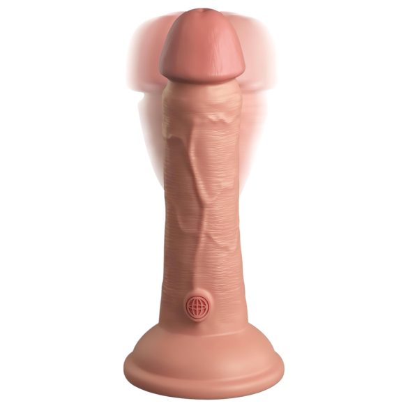 King Cock Elite 6 - Saugfuß-Vibrator (15cm) - natur