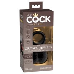   King Cock Elite Crown Jewels - Schwinghoden, vibrierender Penisring (schwarz)
