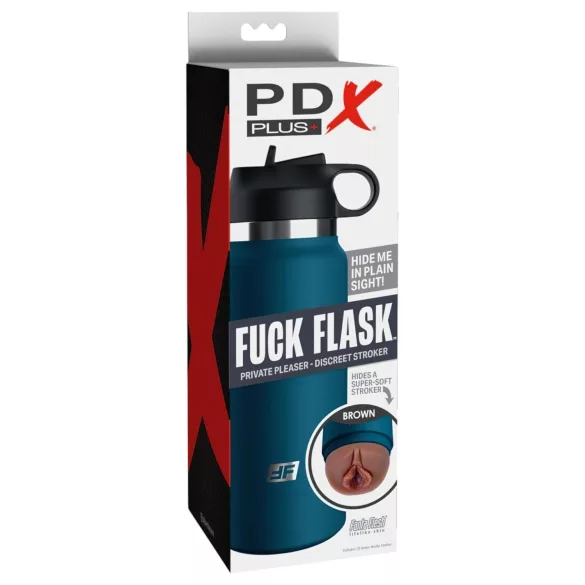PDX - Fuck Flask Private Pleaser - Kunstvagina in einer Flasche (blau-braun)