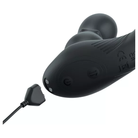 Anal Fantasy Ass-Gasm - Drehkopf Anal-Vibrator mit Penisring (Schwarz)